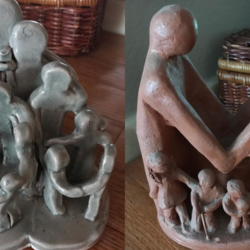 Two sculptures of family